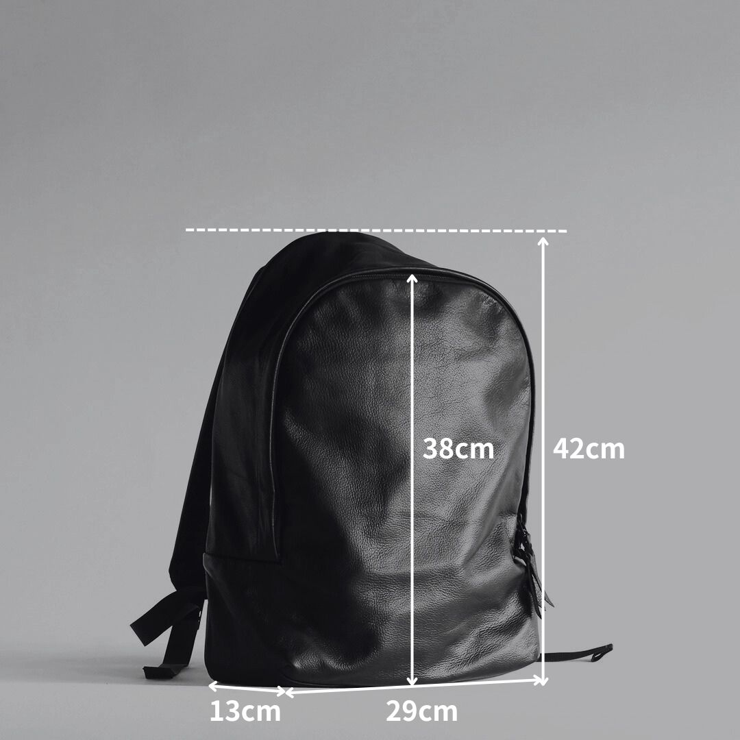 レザーデイパックのサイズ詳細