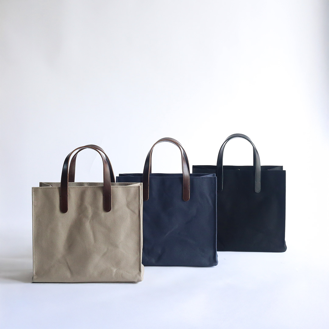 6号帆布のシカクイミニトート,シンプルトートバッグ