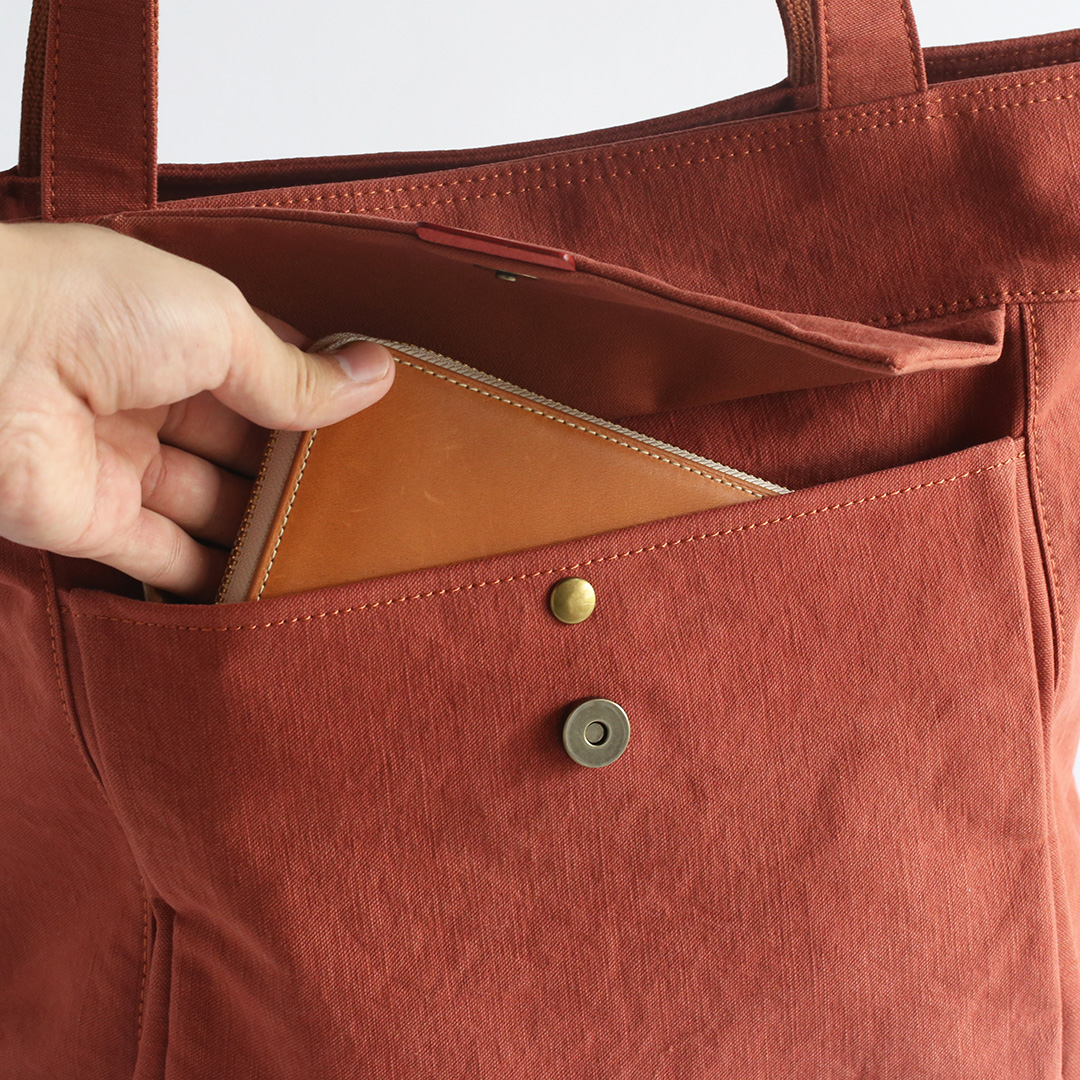 求道の布帛(ふはく)”帆布 A4トートバッグ 全体