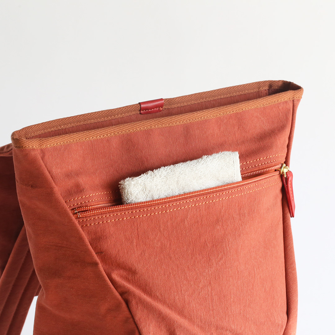 ”求道の布帛(ふはく)” 帆布リュック フロントポケット