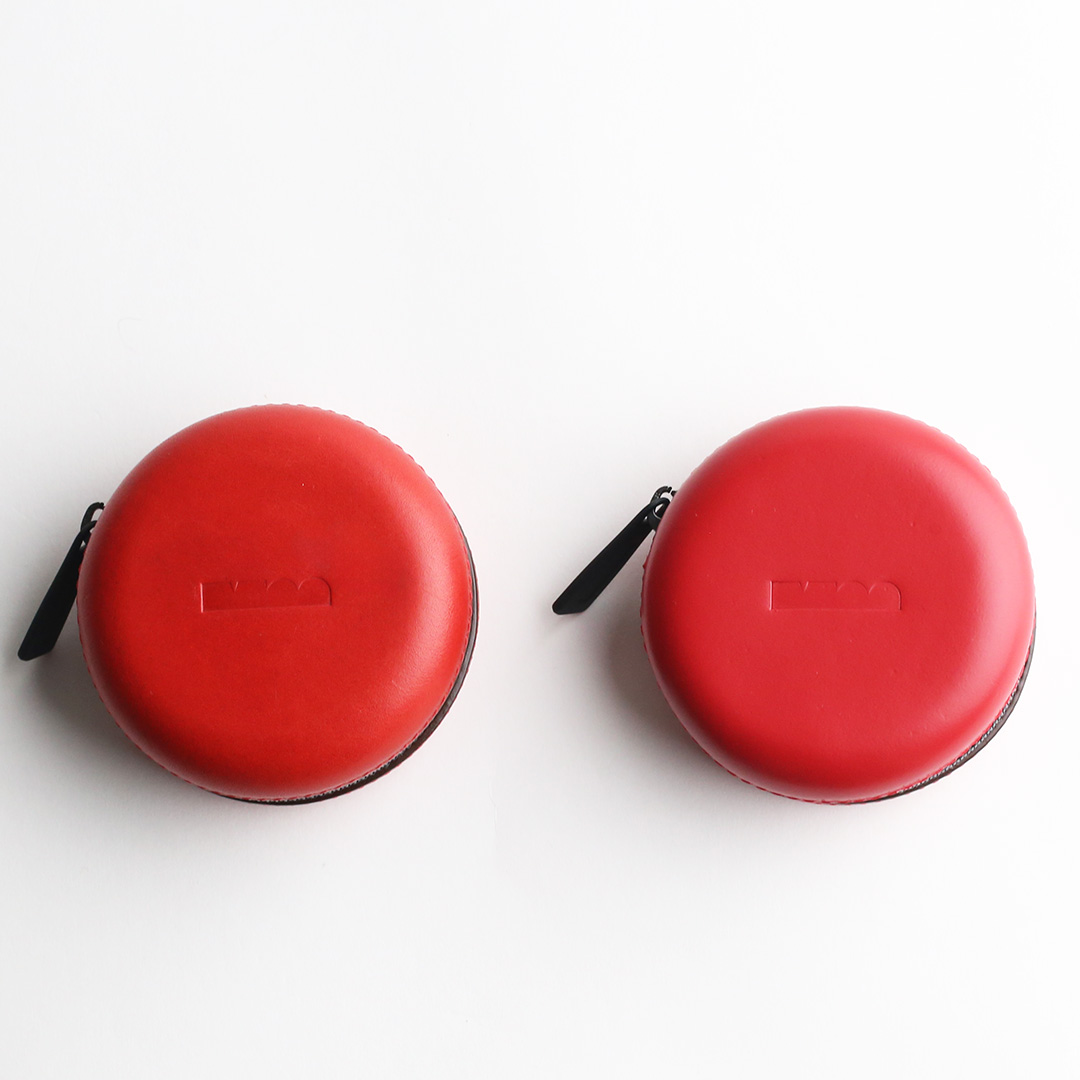 MONTBOOK Tondo 丸型ミニポーチ-コードバン　牛革とコードバン 