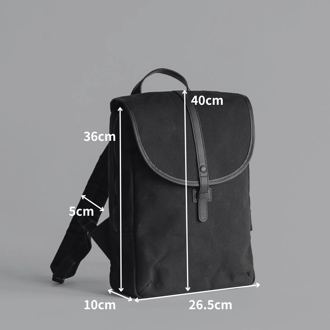 撥水パラフィン帆布スマートリュック サイズ詳細