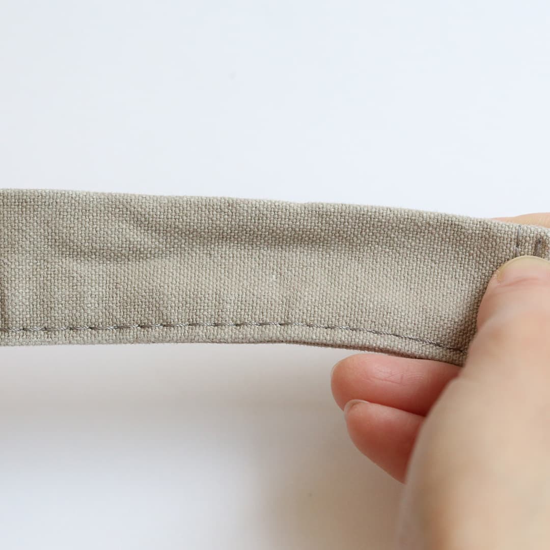 【洗えるカバン】帆布ショルダーバッグ(S) ショルダーベルトの穴