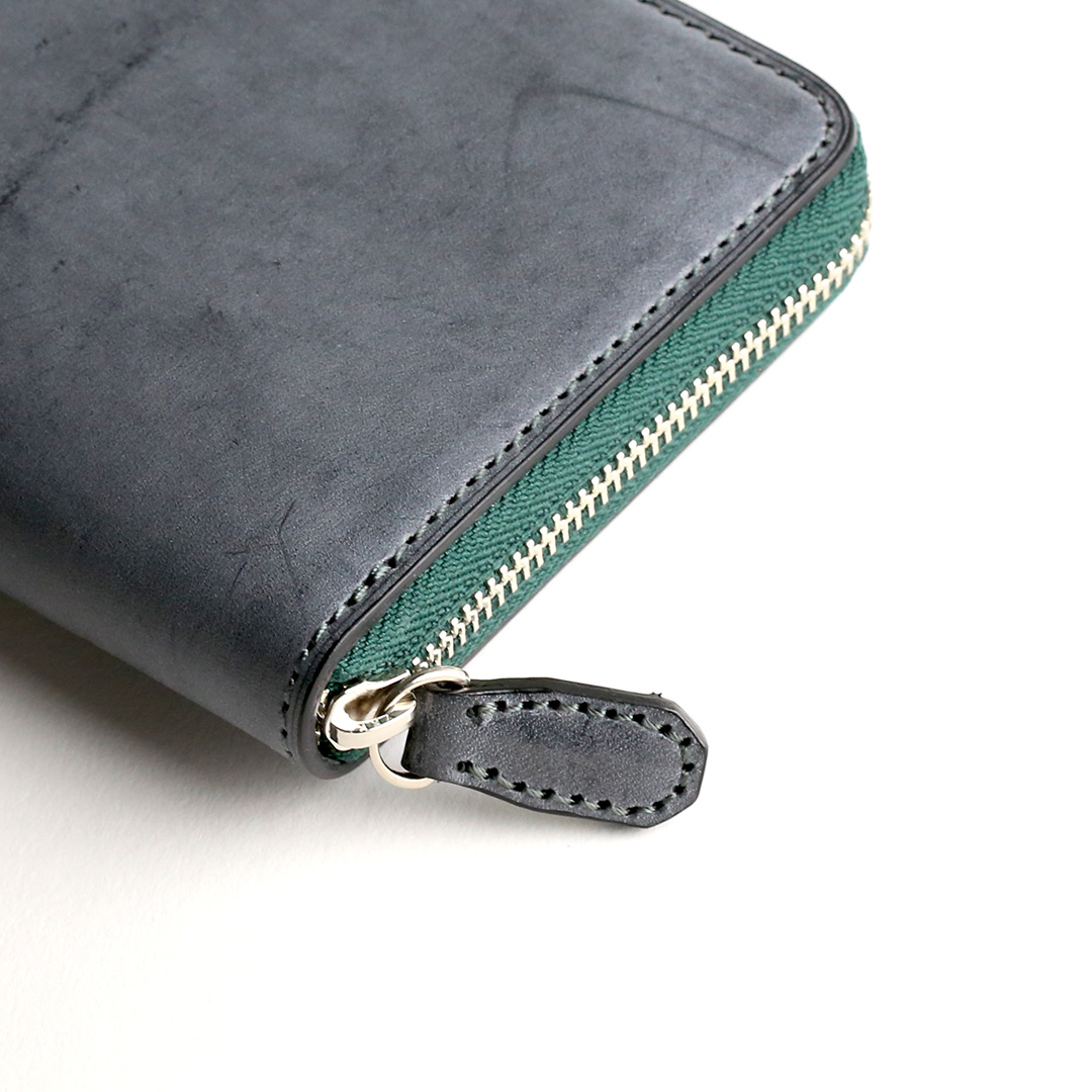 Limen（リメン）ラウンド長財布 ファスナーと引き手